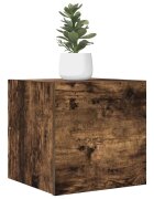 vidaXL Стенни ТВ шкафове 2 бр опушен дъб 305x30x30 см