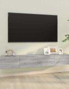 vidaXL Стенни ТВ шкафове 2 бр сив сонома 100x30x30 см инженерно дърво