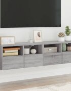vidaXL Стенни ТВ шкафове 2 бр сив сонома 60x30x30 см инженерно дърво