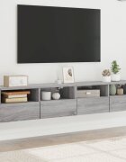 vidaXL Стенни ТВ шкафове 2 бр сив сонома 80x30x30 см инженерно дърво