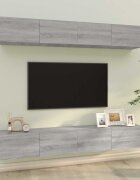 vidaXL Стенни ТВ шкафове 4 бр сив сонома 100x30x30 см