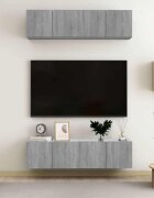 vidaXL Стенни ТВ шкафове 4 бр сив сонома 60x30x30 см инженерно дърво