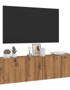 vidaXL Стенни ТВ шкафове дъб артизан 120x30x30 см инженерно дърво