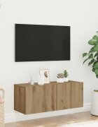 vidaXL Стенни ТВ шкафове дъб артизан 80x30x30 см инженерно дърво