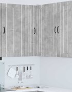 vidaXL Стенно ъглово шкафче LUCCA Бетонно сиво 57 x 57 x 100 см