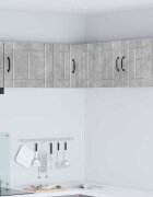 vidaXL Стенно ъглово шкафче LUCCA Бетонно сиво 57 x 57 x 40 см