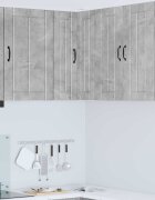 vidaXL Стенно ъглово шкафче LUCCA Бетонно сиво 57 x 57 x 80 см