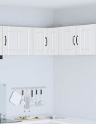 vidaXL Стенно ъглово шкафче LUCCA Бяло 57 x 57 x 40 см