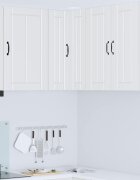 vidaXL Стенно ъглово шкафче LUCCA Бяло 57 x 57 x 80 см