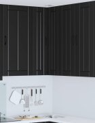 vidaXL Стенно ъглово шкафче LUCCA Черно 57 x 57 x 100 см