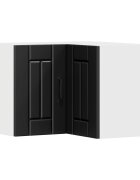 vidaXL Стенно ъглово шкафче LUCCA Черно 57 x 57 x 40 см