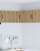 vidaXL Стенно ъглово шкафче LUCCA Дъб артизан 57 x 57 x 40 см
