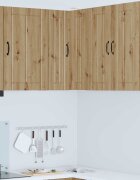 vidaXL Стенно ъглово шкафче LUCCA Дъб артизан 57 x 57 x 80 см