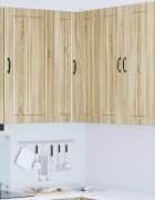 vidaXL Стенно ъглово шкафче LUCCA Дъб сонома 57 x 57 x 100 см