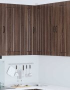 vidaXL Стенно ъглово шкафче LUCCA Кафяв дъб 57 x 57 x 100 см