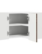 vidaXL Стенно ъглово шкафче LUCCA Кафяв дъб 57 x 57 x 40 см