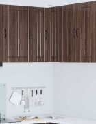 vidaXL Стенно ъглово шкафче LUCCA Кафяв дъб 57 x 57 x 80 см