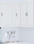 vidaXL Стенно ъглово шкафче PORTO Бяло 57 x 57 x 100 см