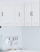 vidaXL Стенно ъглово шкафче PORTO Бяло 57 x 57 x 80 см