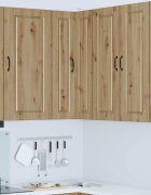 vidaXL Стенно ъглово шкафче PORTO Дъб 57 x 57 x 100 см