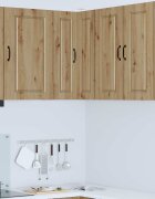 vidaXL Стенно ъглово шкафче PORTO Дъб 57 x 57 x 80 см