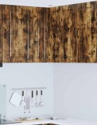 vidaXL Стенно ъглово шкафче PORTO Димян дъб 57 x 57 x 80 см