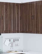 vidaXL Стенно ъглово шкафче PORTO Кафяв дъб 57 x 57 x 100 см