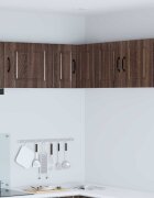 vidaXL Стенно ъглово шкафче PORTO Кафяв дъб 57 x 57 x 40 см
