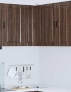 vidaXL Стенно ъглово шкафче PORTO Кафяв дъб 57 x 57 x 80 см
