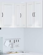 vidaXL Стенно ъглово шкафче PORTO Лъскаво бяло 57 x 57 x 80 см