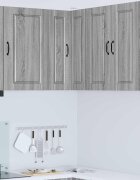vidaXL Стенно ъглово шкафче PORTO Сив Сонома 57 x 57 x 80 см