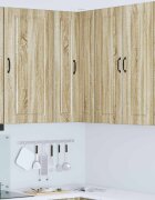 vidaXL Стенно ъглово шкафче PORTO Сонома дъб 57 x 57 x 100 см
