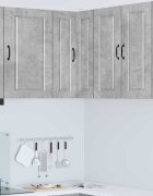 vidaXL Стенно ъглово шкафче PORTO Циментено сиво 57 x 57 x 80 см