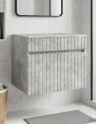 vidaXL Стенно Баня Кабинет Бетонно сиво 59 x 445 x 50 см