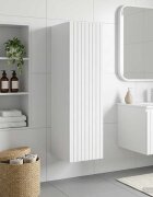 vidaXL Стенно Баня Кабинет Бял гланц 33 x 345 x 100 см