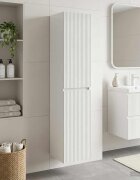 vidaXL Стенно Баня Кабинет Бял гланц 33 x 345 x 160 см