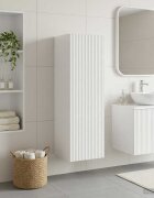 vidaXL Стенно Баня Кабинет Бяло 33 x 345 x 100 см Инженерна дървесина