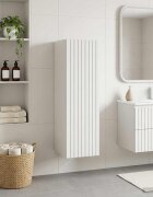 vidaXL Стенно Баня Кабинет Бяло 33 x 345 x 60 см Инженерна дървесина