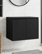 vidaXL Стенно Баня Кабинет Черно 625 x 445 x 50 см