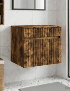 vidaXL Стенно Баня Кабинет Опушен дъб 59 x 445 x 50 см