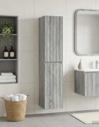 vidaXL Стенно Баня Кабинет Сив Сонома 33 x 345 x 160 см