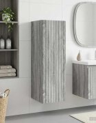 vidaXL Стенно Баня Кабинет Сив Сонома 33 x 345 x 60 см