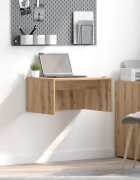 vidaXL Стенно бюро Дъб Инженерна дървесина 60 x 45 x 30 cm