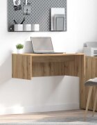 vidaXL Стенно бюро Дъб Инженерна дървесина 80 x 45 x 30 см