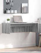 vidaXL Стенно бюро Сив Сонома Инженерна дървесина 100 x 45 x 30 см