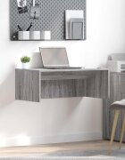 vidaXL Стенно бюро Сив Сонома Инженерна дървесина 80 x 45 x 30 см