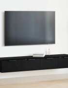 vidaXL Стенно монтиран шкаф 2 бр. Черния дъб 68 x 30 x 20 см