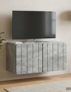vidaXL Стенно монтиран ТВ шкаф 595 x 31 x 30 см Бетонно сиво