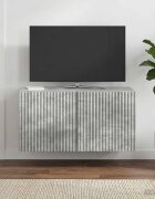 vidaXL Стенно монтиран ТВ шкаф 595 x 31 x 30 см Бетонно сиво
