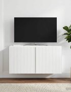 vidaXL Стенно монтиран ТВ шкаф 595 x 31 x 30 см Бял гланц